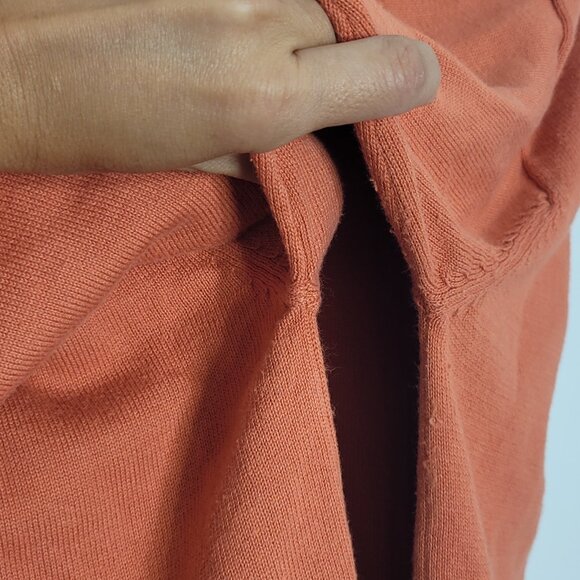 Arnold Palmer Vintage Men Orange 100% Cotton Classic V-Neck Relaxed Fit Sweater - Picture 7 of 13